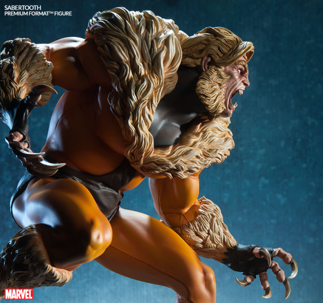 Exclusive Sideshow Sabertooth Screaming Head Alternate Portrait