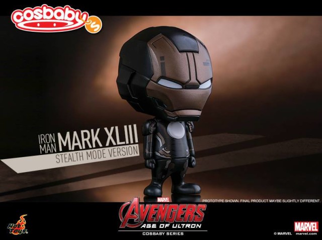 Hot Toys Iron Man Mark 43 Stealth Mode Version Cosbaby Figure Bobble-Head
