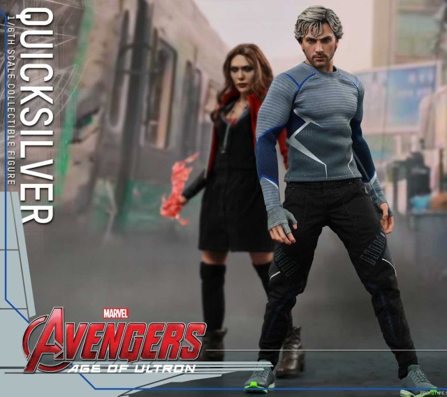 Hot Toys Quicksilver and Scarlet Witch MMS Figures Together