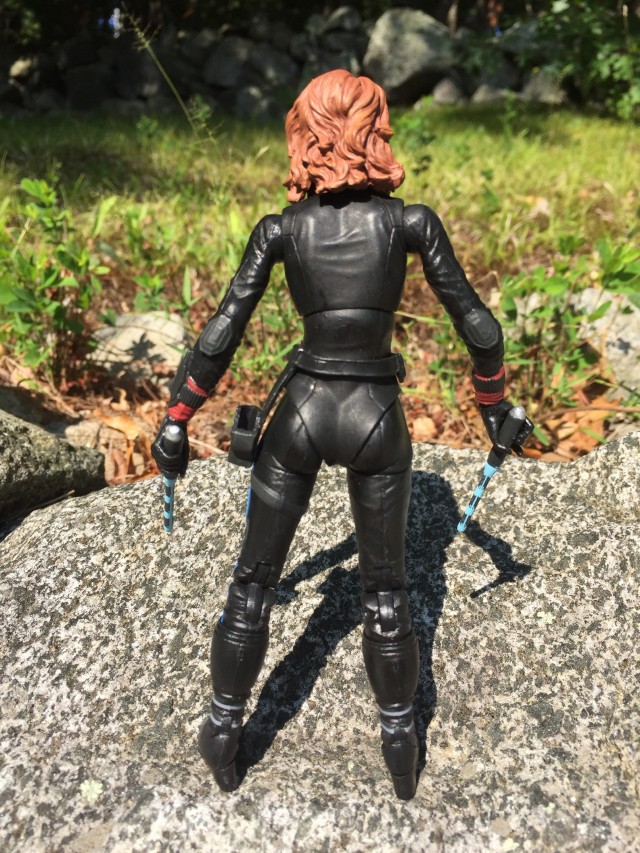 Back of Diamond Select Toys Black Widow Age of Ultron Figure