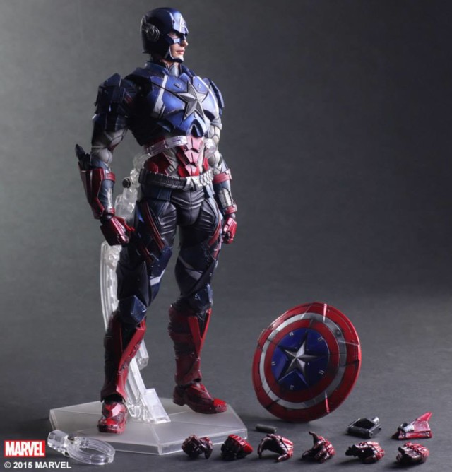 Square-Enix Captain America Play Arts Kai Figure and Accessories