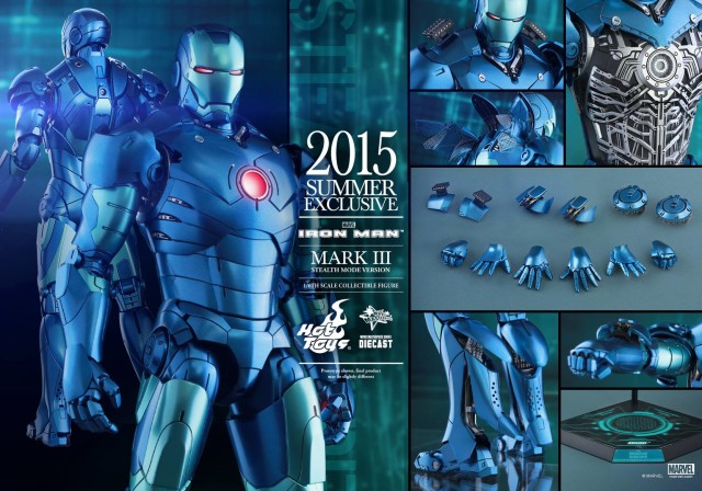 Hot Toys Iron Man Mark III Stealth Mode Figure and Accessories