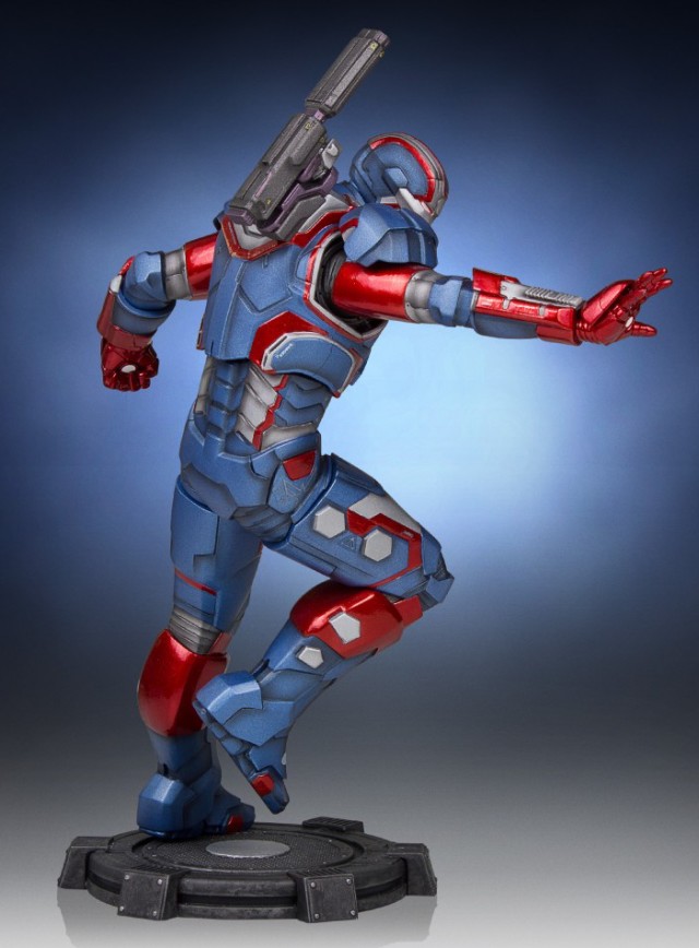 Side View of Gentle Giant Marvel Collector Gallery Iron Patriot Statue