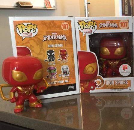 Iron spiderman deals pop vinyl