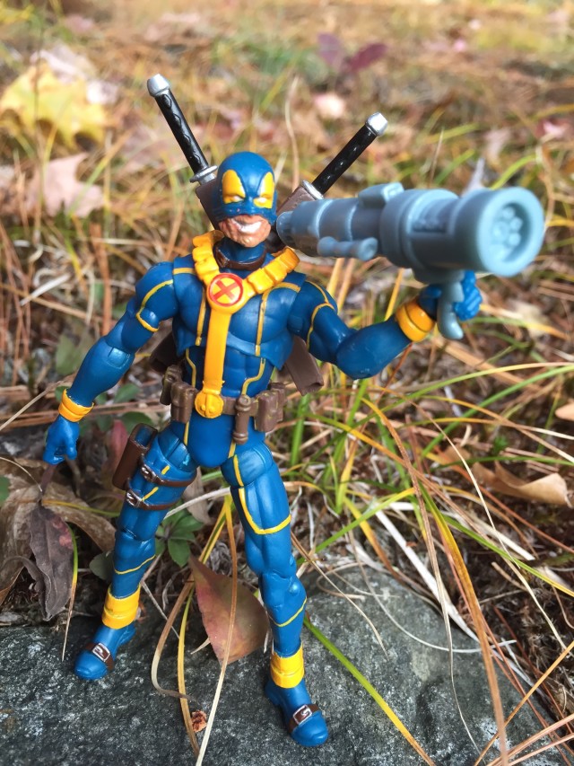 Blue Deadpool Figure with Bazooka