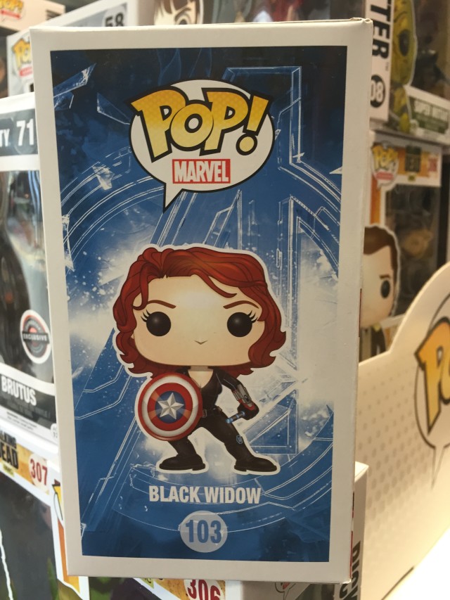Black Widow with Shield Funko POP Vinyls Figure Box