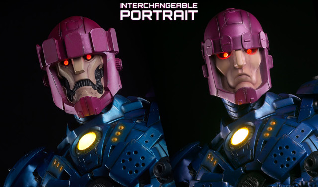 Sideshow Sentinel Statue Interchangeable Heads Lit Up LED Lights