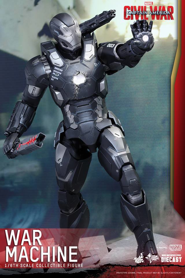 Captain America Civil War War Machine MMS with Battle Damaged Chest Armor