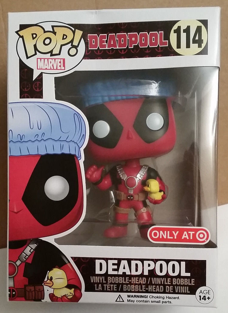 Funko Pop Marvel Deadpool Dusche Kappe & Ente Exclusive Vinyl Figur 