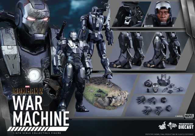 Iron Man 2 Hot Toys Die-Cast War Machine Figure and Accessories
