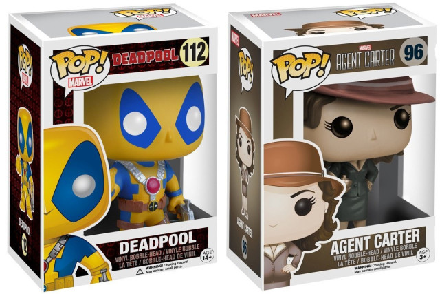 Funko Marvel POP Vinyls Amazon Exclusives Deadpool Agent Carter