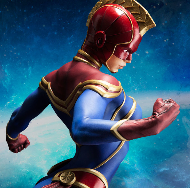 Side View of Sideshow Collectibles Exclusive Captain Marvel Helmet Head