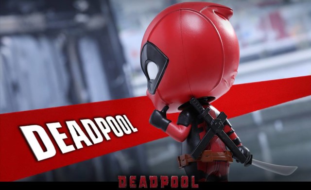 Back of Hot Toys Cosbaby Deadpool Figure