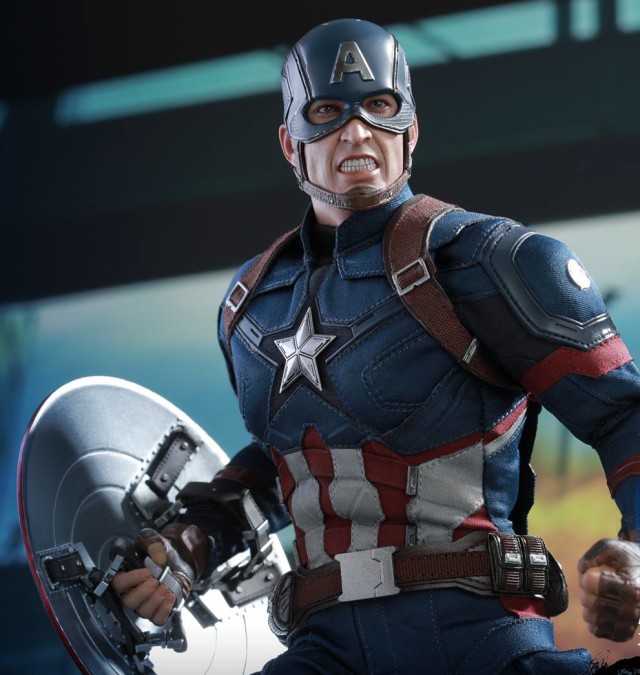Captain America Civil War Hot Toys Figure with Angry Expression