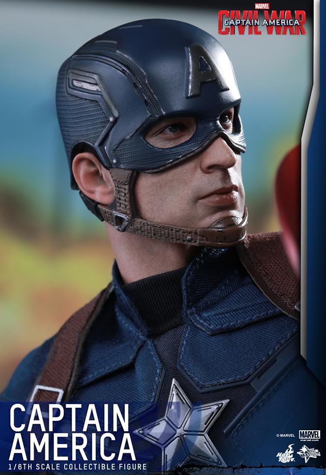 Captain America Civil War Hot Toys Head with Helmet On