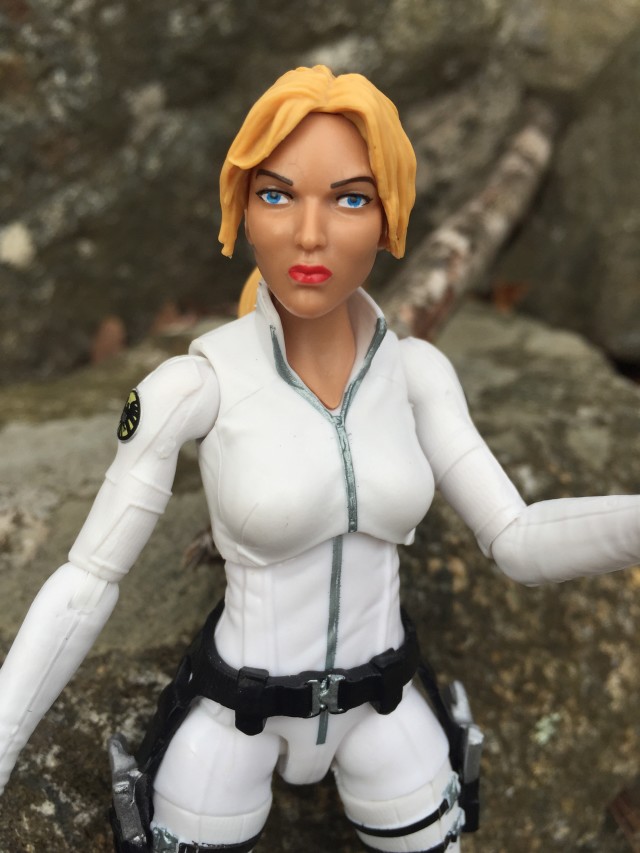 Close-Up of Captain America Legends Agent 13 Sharon Carter Figure Head