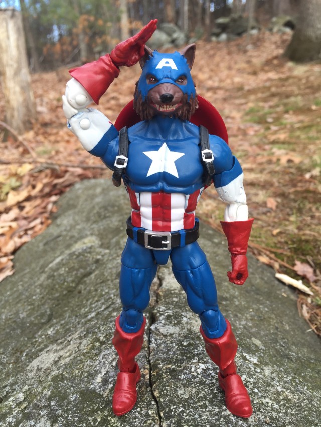 Captain America Legends Wolf Cap Figure Saluting