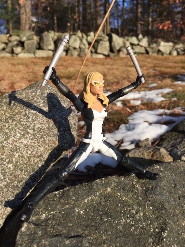 Captain America Legends Mockingbird Action Figure Doing Splits