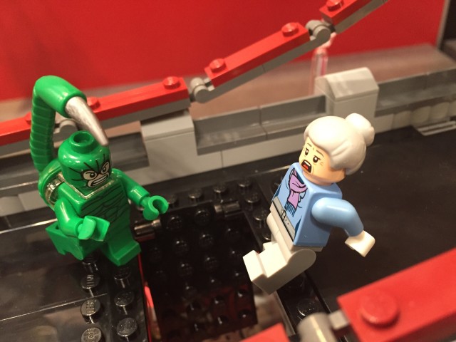 LEGO Aunt May Minifigure from LEGO 76057 Spider-Man Bridge Battle Set