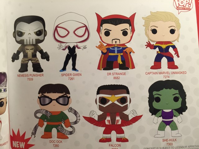 Toy Fair 2016 Funko She-Hulk Doc Ock Falcon POP Vinyls