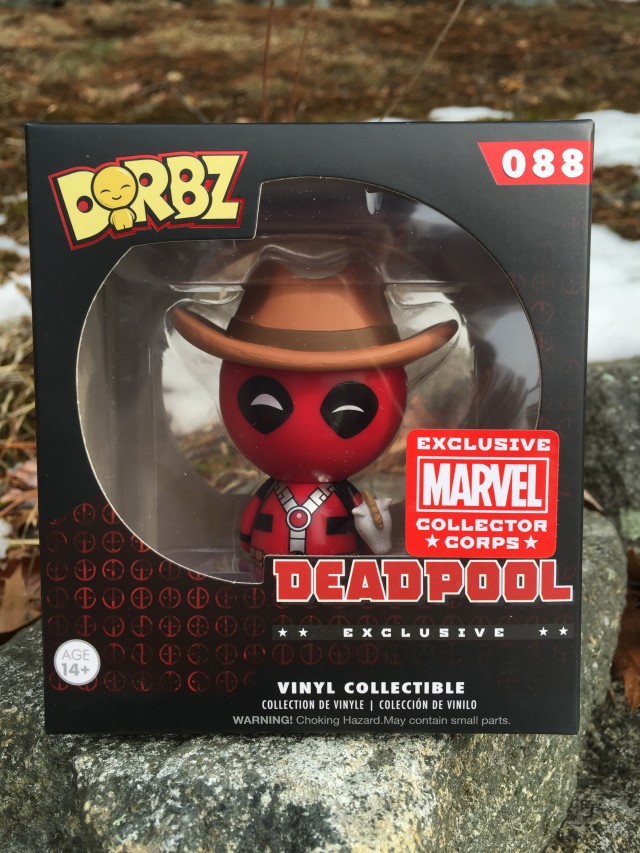 Exclusive Cowboy Deadpool Dorbz Figure Packaged