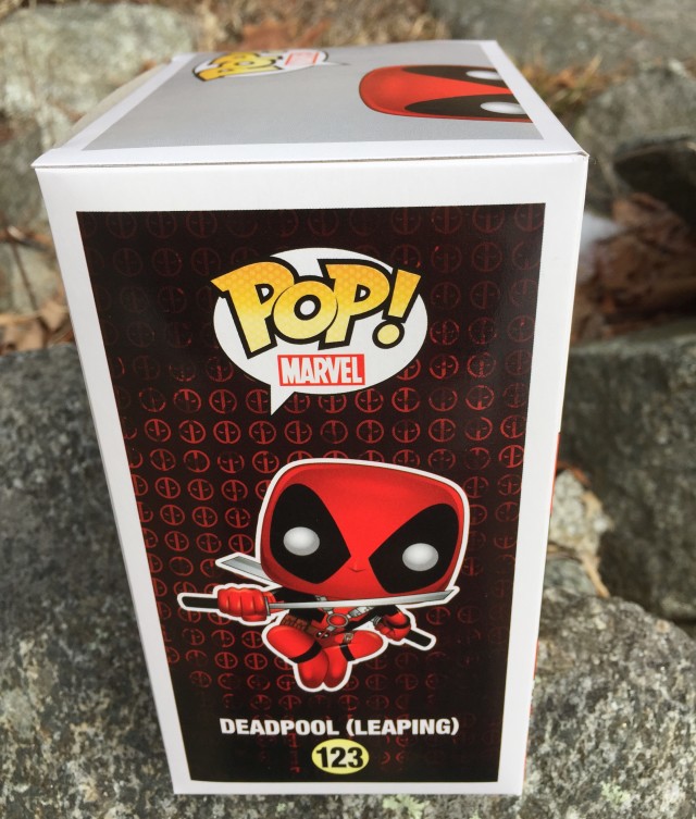 Deadpool Leaping POP Vinyl Marvel Collector Corps Exclusive Box Side