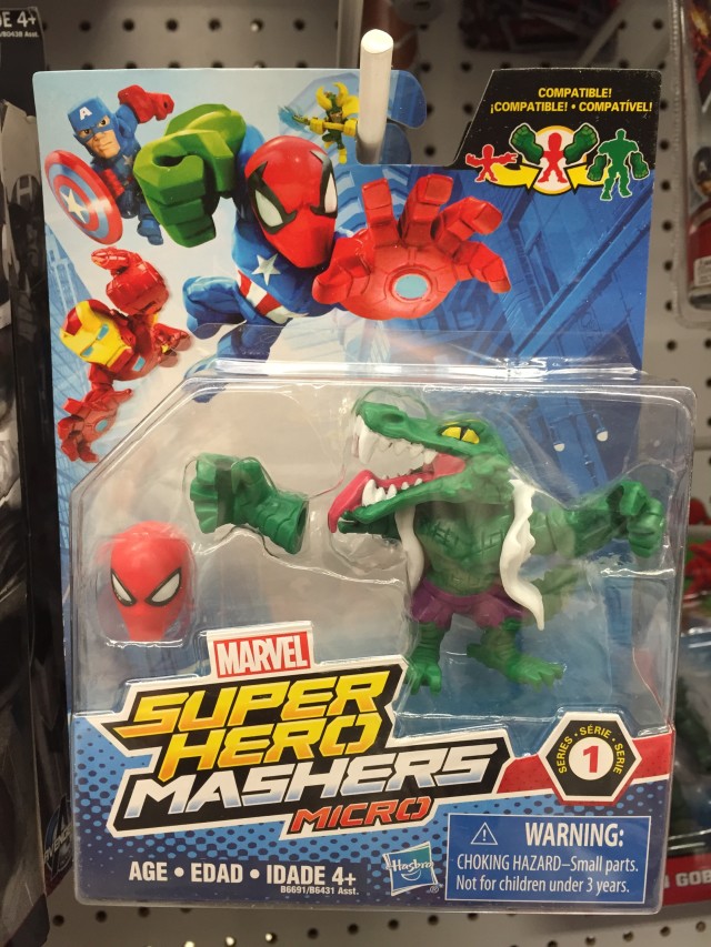 Micro Marvel Mashers Lizard Figure Packaged