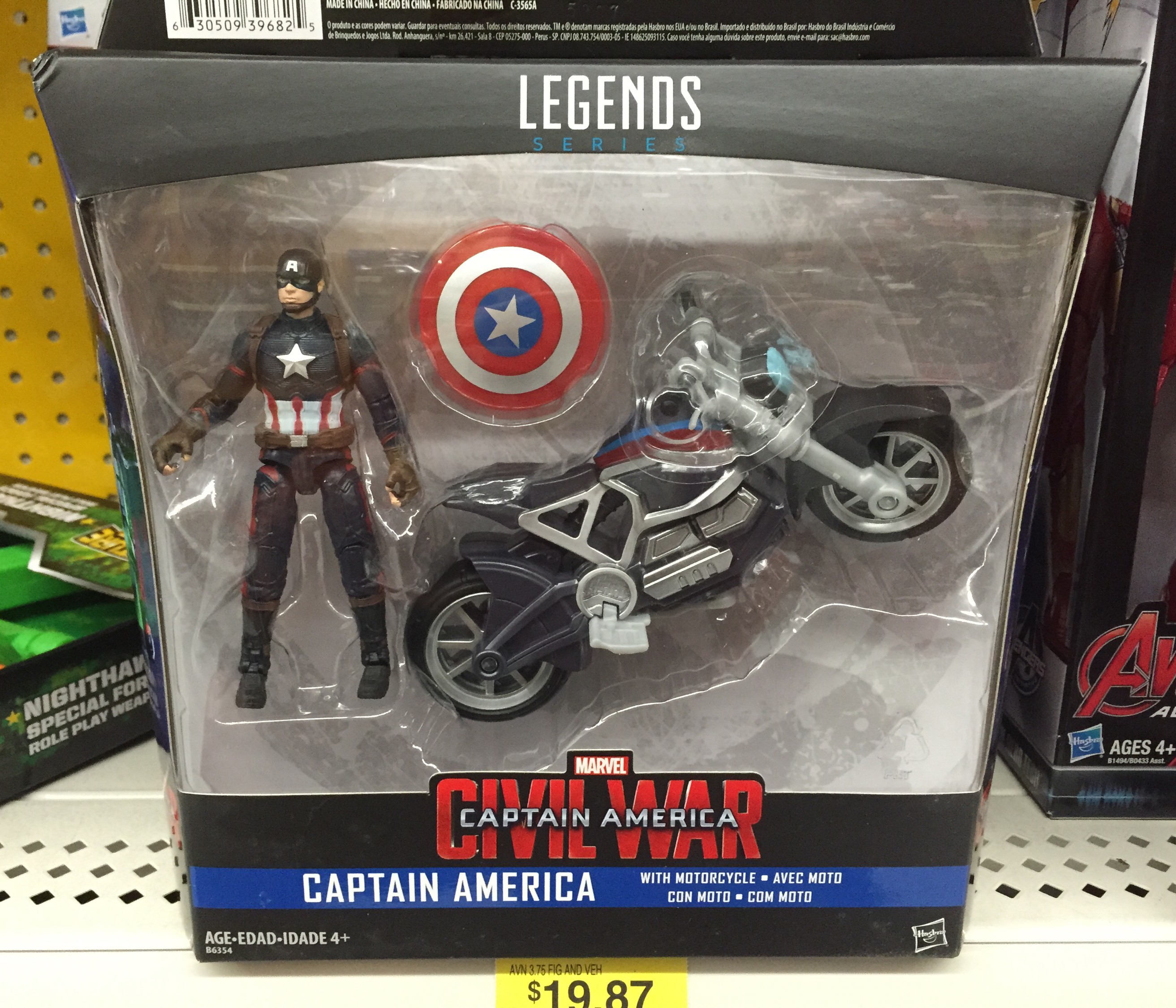 captain america toy with motorcycle