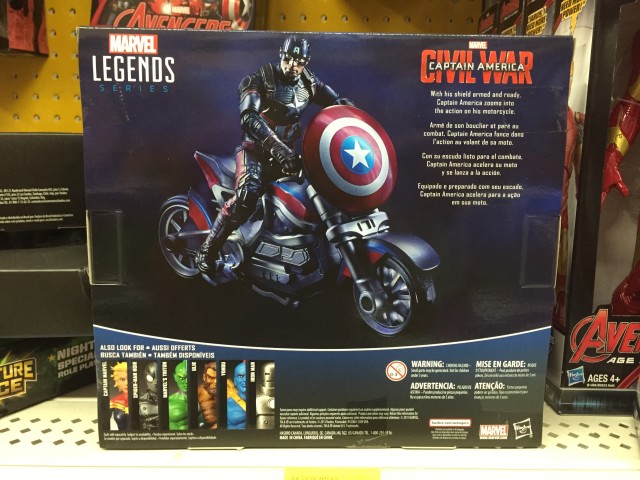 Marvel Legends Captain America Motorcycle Box Back