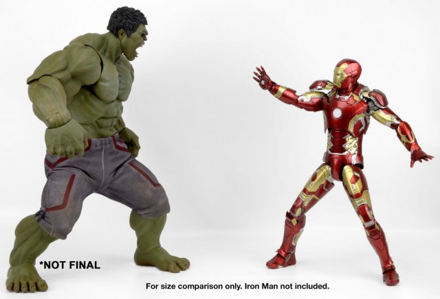 NECA 1 4 Hulk Figure Scale Photo with Iron Man