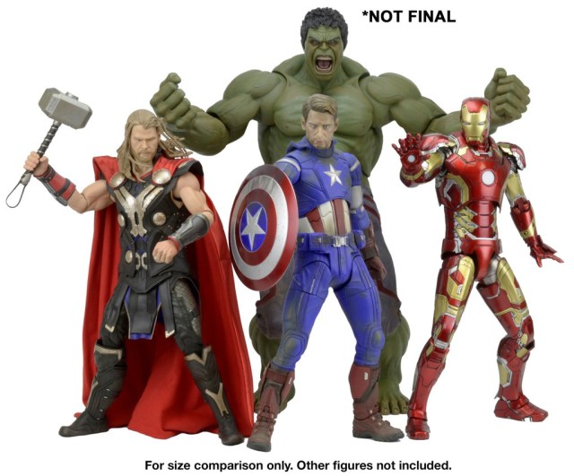 NECA Avengers Figures Hulk Captain America Thor Iron Man Quarter Scale