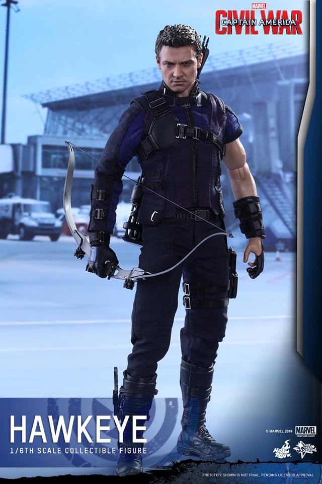 Captain America Civil War Hawkeye Hot Toys MMS Figure