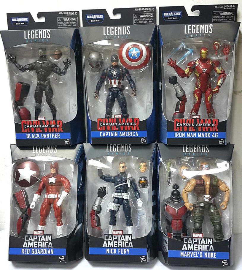 Marvel Legends Captain America Civil War Wave BAF Giant Man Set of 6 