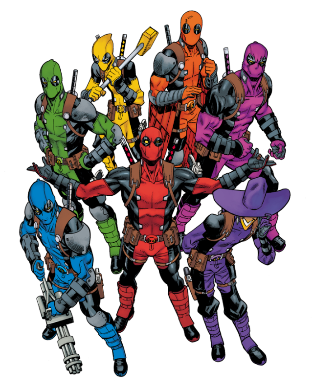 Deadpool Mercs for Money Rainbow Deadpool Costumes