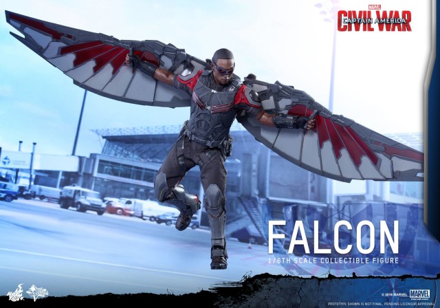Falcon Hot Toys Civil War Sixth Scale Figure Fold-Out Wings