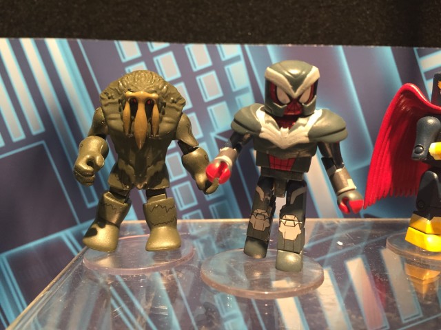 Toy Fair 2016 Marvel Minimates Man-Thing & SHIELD Armor Spider-Man