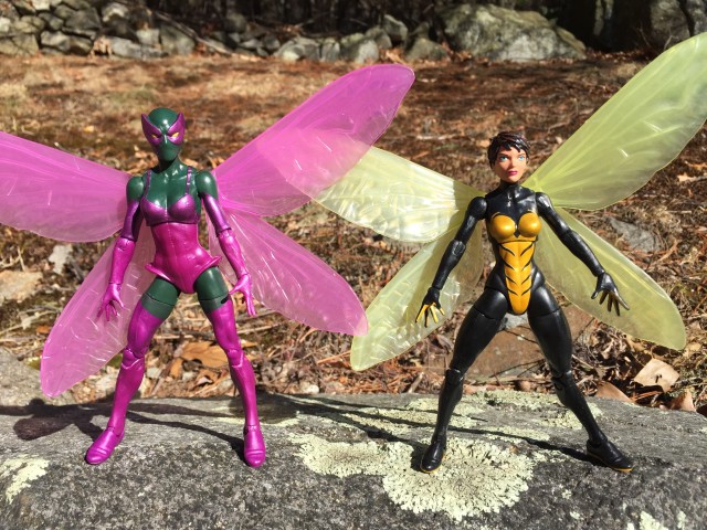 Marvel Legends Wasp and Beetle Figures Comparison Photo