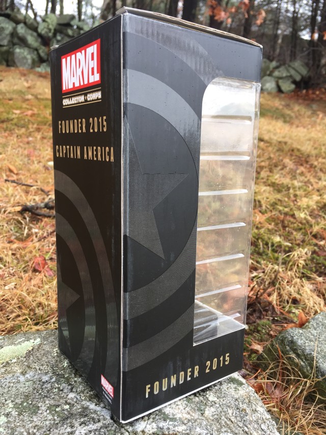 Back of Marvel Collectors Corps 2015 Founder Gift Statue Box