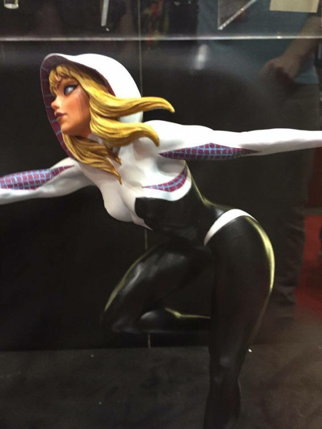 Close-Up of Spider-Gwen Marvel Premier Collection Statue