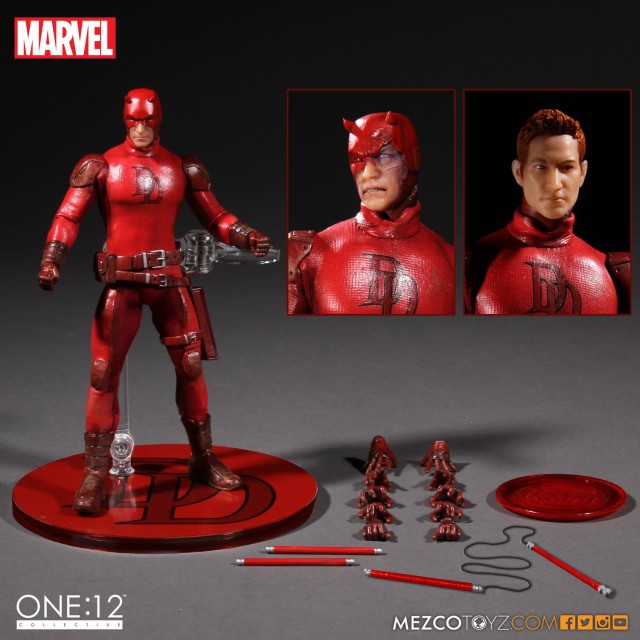 Mezco Daredevil Figure and Accessories Marvel One 12 Collective