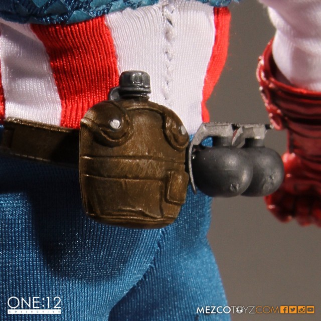 ONE 12 Collective Captain America Action Figure Costume Close-Up