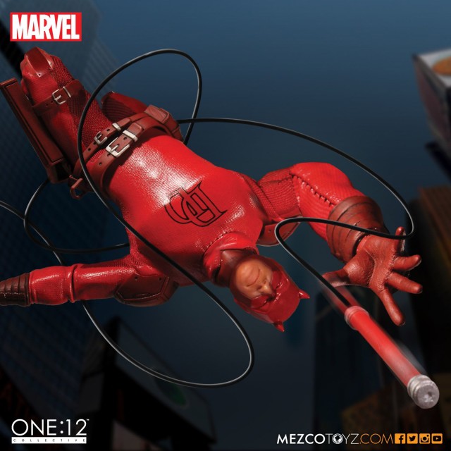 ONE 12 Collective Daredevil Figure Hanging Upside Down