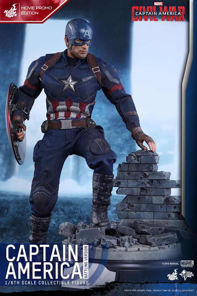 Captain America Civil War Hot Toys Movie Promo Brick Wall Terrain Figure Base