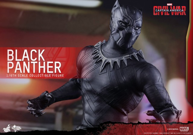 Close-Up of Black Panther Hot Toys Figure Head Helmet