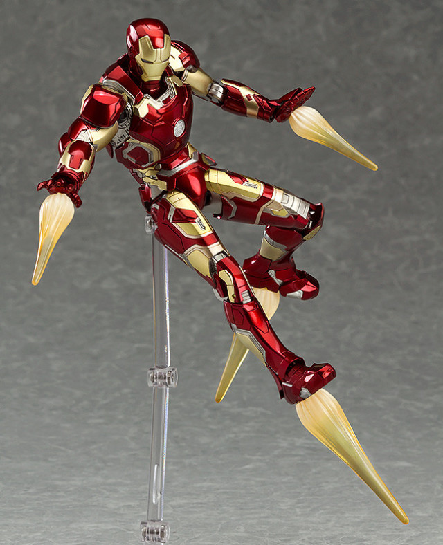 Figma Iron Man Mark 43 Figure with Effects Pieces Flying