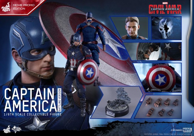 Hot Toys Battling Captain America Figure and Accessories Movie Promo
