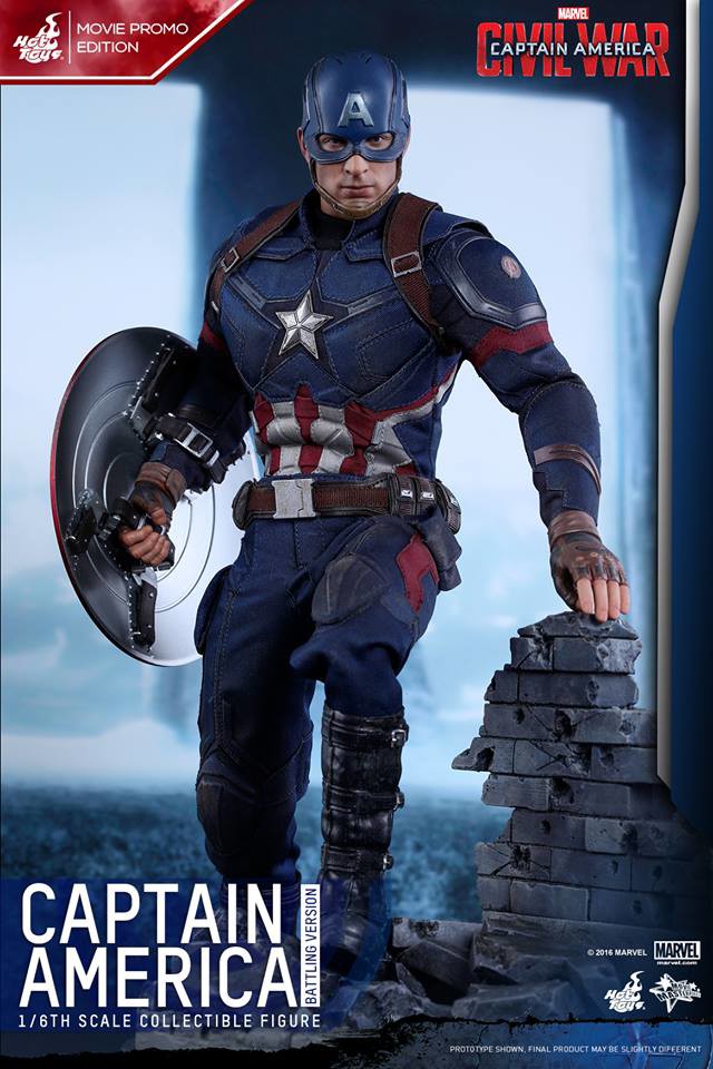 Hot Toys Captain America Civil War Exclusive Battle Version Captain America MMS