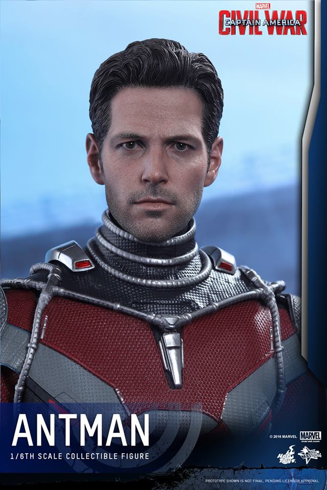 Hot Toys Civil War Unmasked Ant-Man Paul Rudd Head Sculpt Ben Affleck