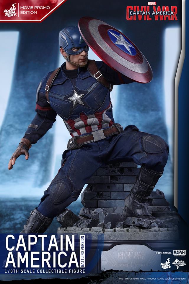 Hot Toys Exclusive Battle Captain America Civil War Movie Promo Edition Figure