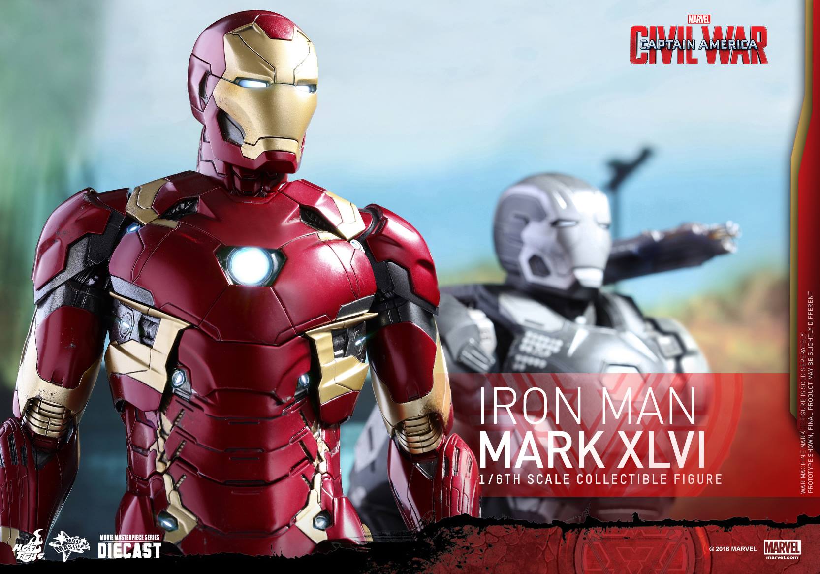 Marvel Captain America 3 Civil War Iron Man War Machine 7" Action Figure Toy 